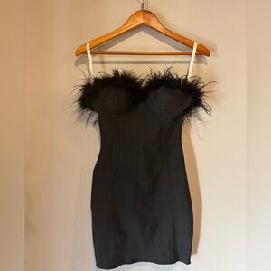 Gorgeous SUPERDOWN Romona Bustier feather dress